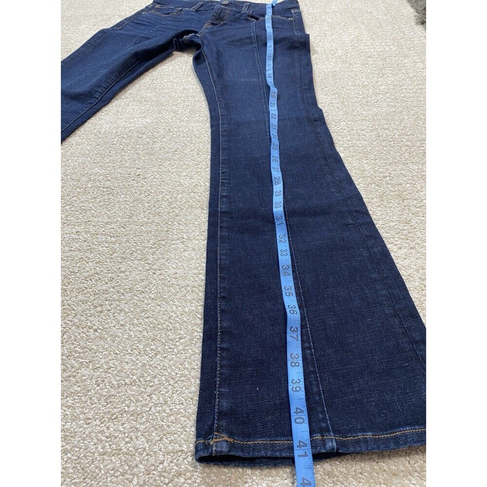 American Eagle Kick Boot Jeans Womens 4 Blue Medium Wash Mid Rise Stretch Denis - Picture 10 of 14